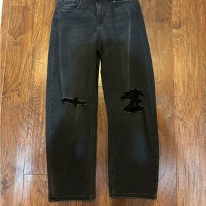 Distressed Black Women Jeans